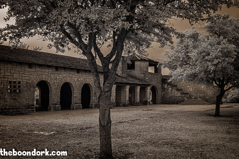 Infrared picture of old pavilion at Lake Corpus Christi state Park